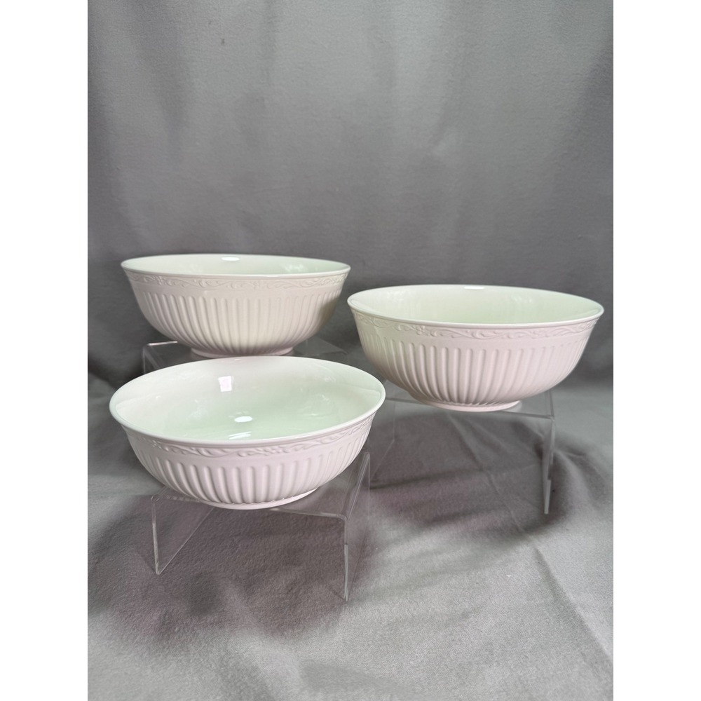 Mikasa Italian Countryside Bowls DD900 Stoneware Cream Serving Bowls Farmhouse
